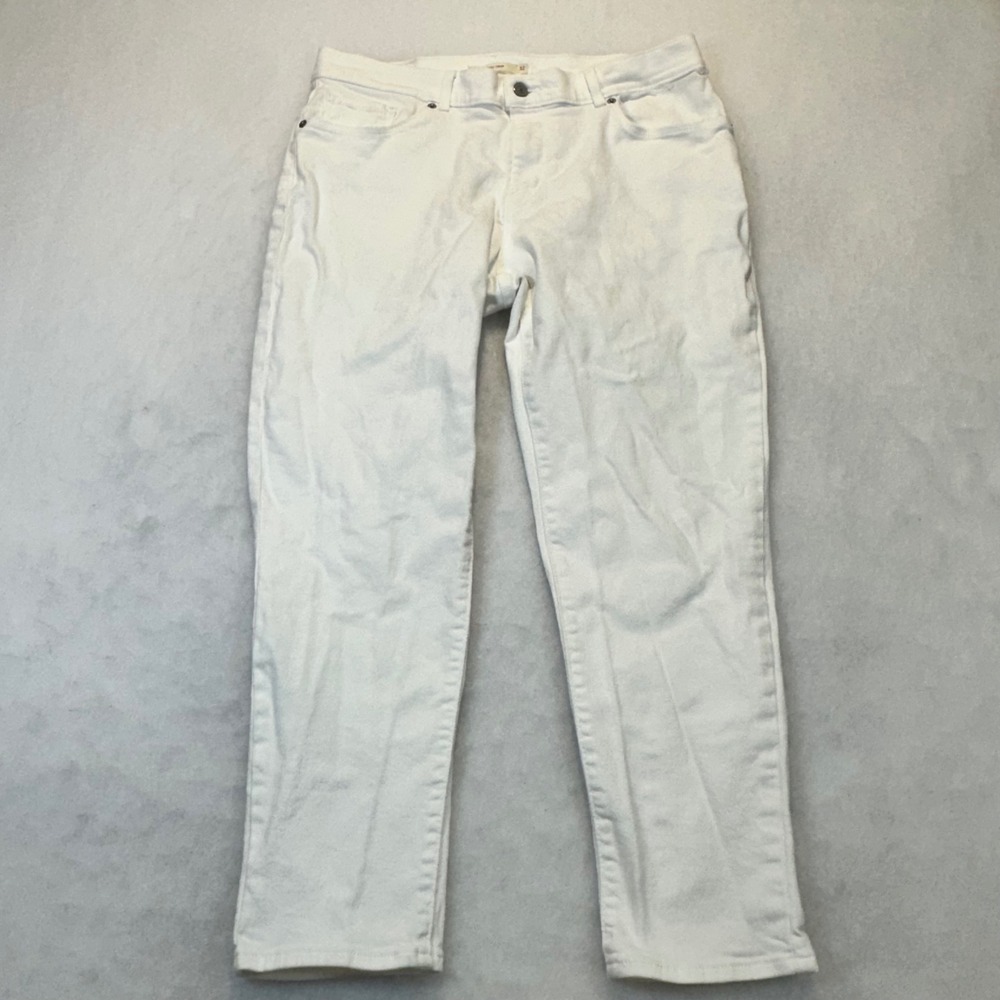 Levi's‎ Classic Crop Jeans Women 32 White Denim Casual Summer Minimalist
